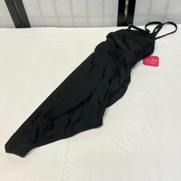 Flounce Ruffle V-Neck One Piece Maternity Swimsuit by Ingrid & Isabel Black NWT - Picture 8 of 11